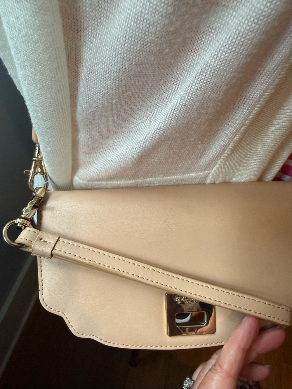 Spartina 449 Blush Pink Floral Linen/canvas fabric Crossbody - Picture 8 of 16